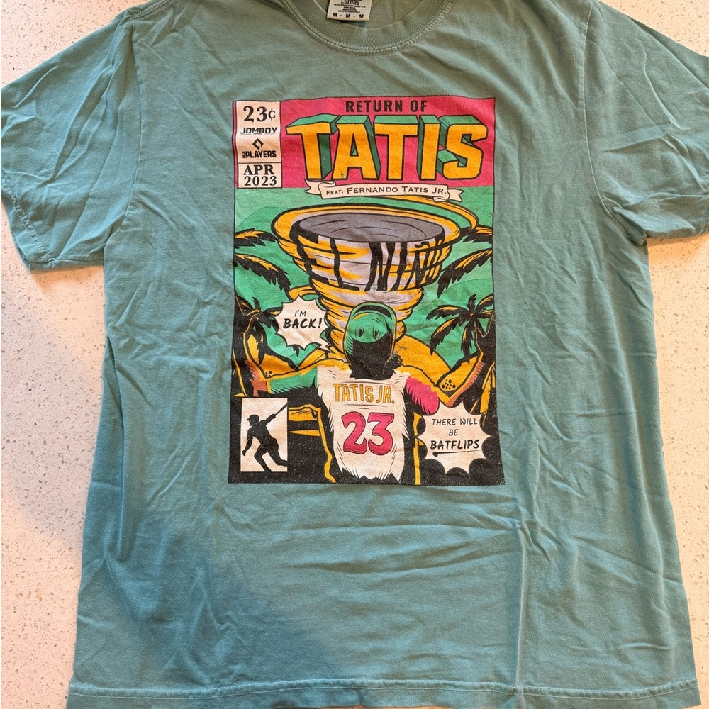 San Diego Padres Tatis Jr. Jomboy Graohic Xomfort Comfort Colors-Shirt Size Med